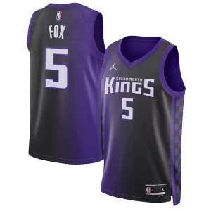 Único Fácil de llevar De'Aaron Fox Sacramento Kings Jordan Brand Unisex Swingman Jersey Statement Edition Purple